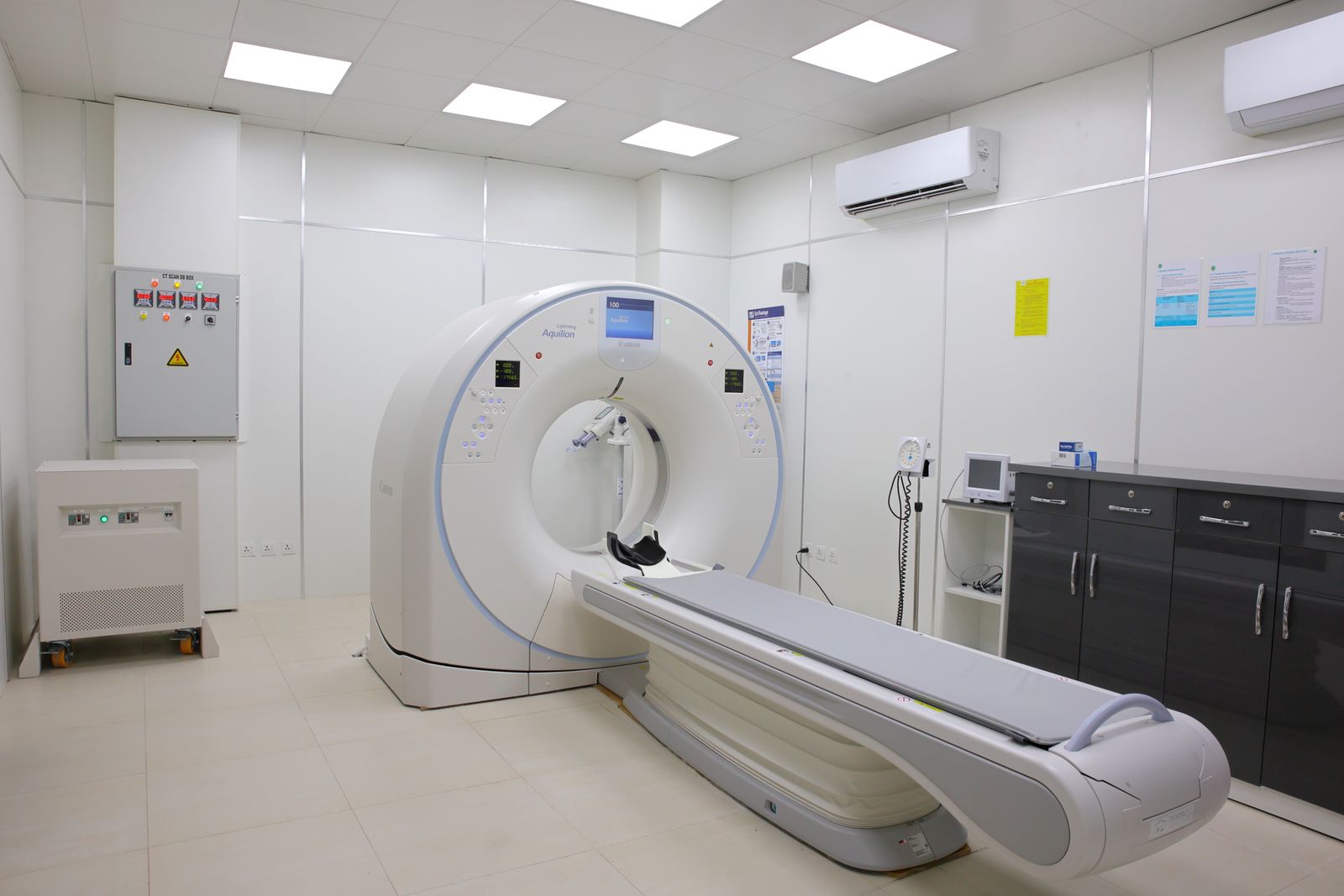 Modern, sterile hospital imaging room, representing healthcare infrastructure standards in India